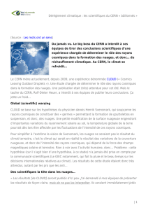 Dérèglement climatique : les scientifiques du CERN « bâillonnés