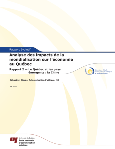 Analyse des impacts de la mondialisation sur l`économie au