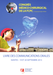 livre des communications orales - Société Française de Cardiologie