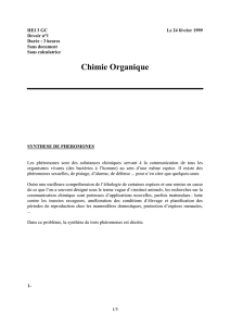 Chimie organique - 1999 - Chimie - partiel
