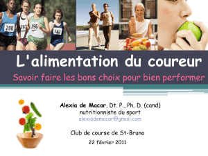 L`alimentation du coureur