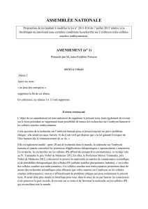 Amendements PPL embryon JF Poisson - Jean