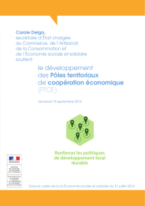 le développement des Pôles territoriaux de coopération économique