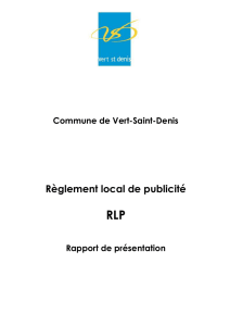Règlement local de publicité - Mairie Vert-Saint
