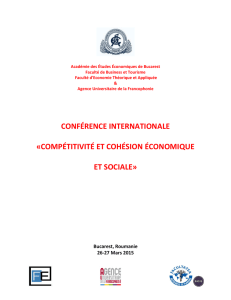 conférence internationale «compétitivité et cohésion économique et
