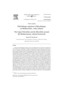 Paléolithique supérieur et Mésolithique en Méditerranée : cadre