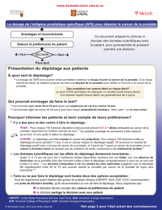 Présentation du dépistage aux patients - Decision Box