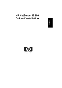 HP NetServer E 800 Guide d`installation