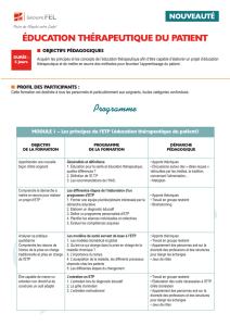 Education thérapeutique du patient
