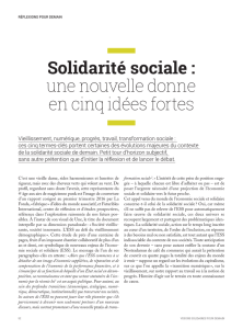Solidarité sociale : une nouvelle donne en cinq idées