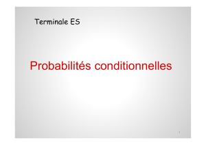 Probabilités conditionnelles