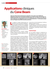 Applicationscliniques du Cone Beam