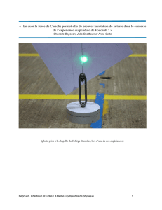 « En quoi la force de Coriolis permet-elle de prouver la rotation de la