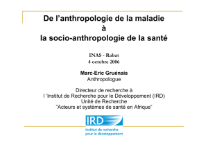 Introduction à l`anthropologie de la santé en Afrique Aix en