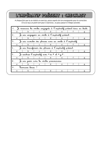 L`impératif présent : Checklist