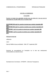 Avis de la Commission de la Transparence du 15-05-2002