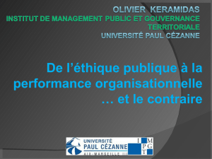 Olivier Keramidas Institut de Management Public et