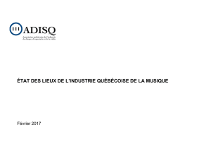 État des lieux de l`industrie de la musique février 2017