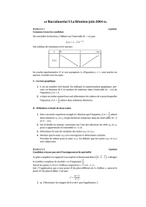 Baccalauréat S La Réunion juin 2004