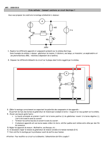 Fiche méthode : Construire un circuit électrique