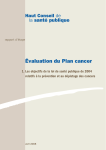 Haut conseil santé publique plan cancer.