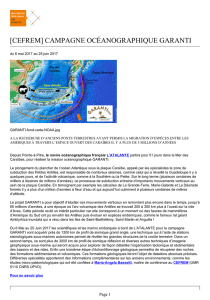 UPVD - [CEFREM] Campagne océanographique GARANTI