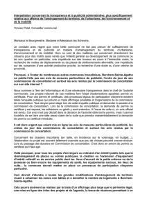 Interpellation de M. Polet (transparence et publicité administrative).