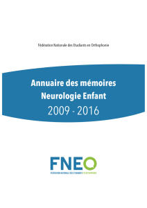 Annuaire des mémoires Neurologie Enfant