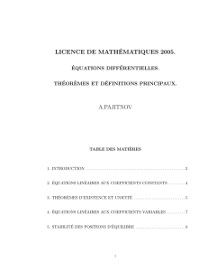 equations differentielles 2005