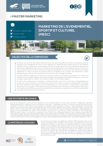 Marketing de l`eVeneMentiel sPOrtiF et CUltUrel (MesC)