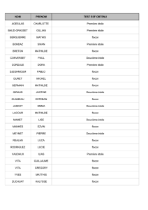NOM PRENOM TEST ESF OBTENU AGESILAS CHARLOTTE