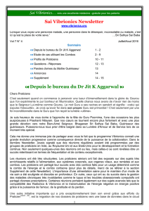 Sai Vibrionics Newsletter Depuis le bureau du Dr Jit K Aggarwal