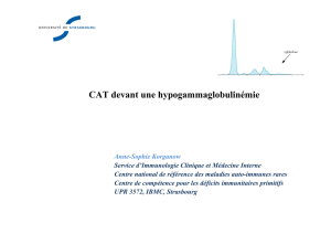 CAT devant une hypogammaglobulinémie