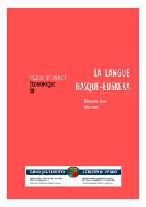 Valeur et impact économique de la langue basque