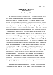 Le theorème d`Haavelmo: la relance sans déficit - Serge