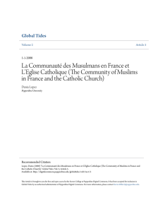 La Communauté des Musulmans en France et L`Eglise Catholique