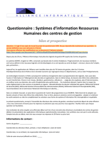 Questionnaire : Systèmes d`information Ressources