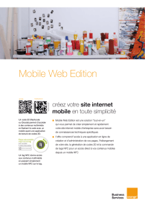 fiche produit - Orange Mobile Web Edition