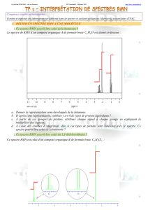 Le spectre de RMN d`un composé organique A de formule brute 4