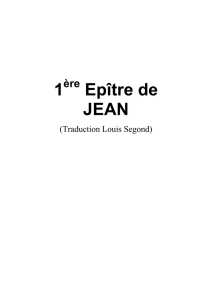 1 Jean 1 - La Sainte Bible