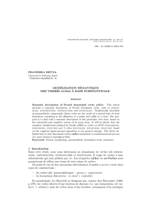 Modélisation sémantique des verbes enXer à base