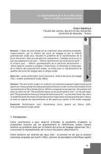 La représentation de la force illocutoire dans le modèle grammatical