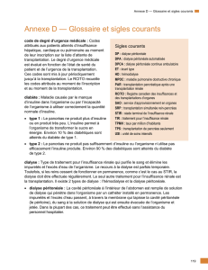 Glossaire et sigles courants