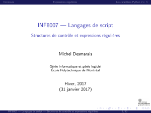 INF8007 — Langages de script - Structures de contrôle et