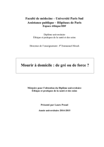 Mourir à domicile : de gré ou de force ?