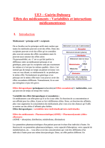 UE3-Guerin-Effets des médicaments, variabilités et interactions