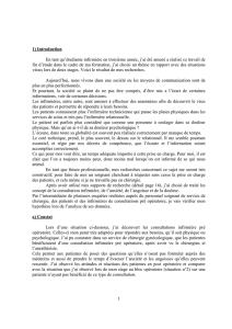 1 1) Introduction En tant qu`étudiante infirmière en troisième année, j