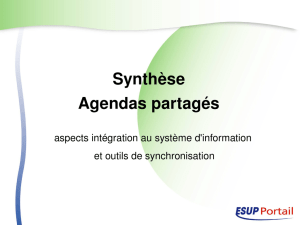 Synthèse Agendas partagés - ESUP