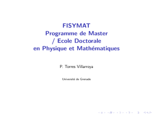 FISYMAT Programme de Master / Ecole Doctorale