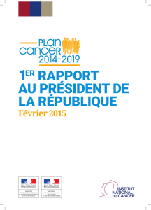 rapport au président répub plan cancer